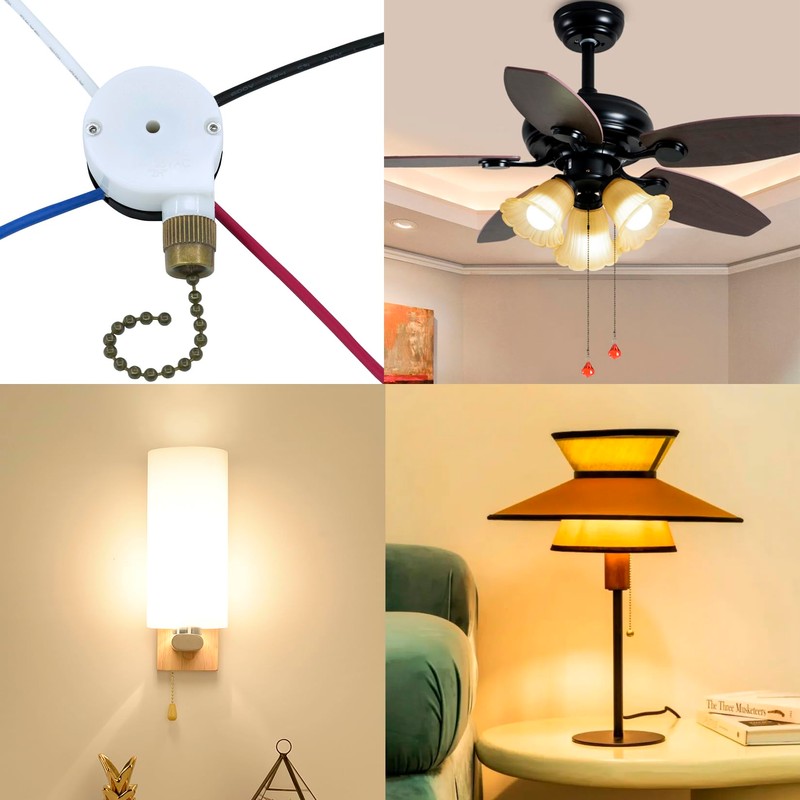 Ceiling Fan Switch Zing Ear ZE-208S E89885 3 Speed 4