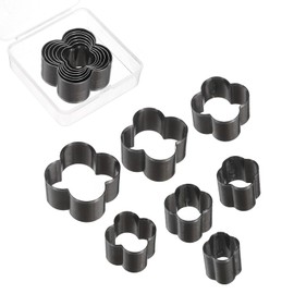 sourcing map Leather Blossom Shape Punch Cutter Set 7 Sizes Leather Hollow Cutter Kit Durable Punch Die Kit Carbon Steel Leather Punch Tool for Canvas Strap Belt Leathercraft Working 7pcs