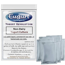 Greek Non-Dairy Yogurt Kit (culture and cheesecloth) - For Use with Soy Milk