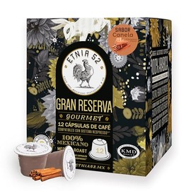 Cápsulas de Cafe de Altura - Sabor Canela | 12 Cápsulas | Tostado Medio | Intensidad 6 | Sin azúcares añadidos | 100% Arábica | Certificación Kosher | Capsulas Cafe | ETNIA 52