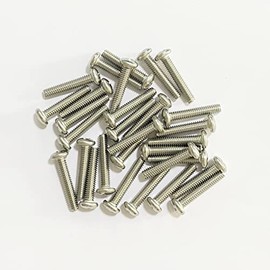 WAFJAMF 8#-32 x 7/8" Machine Screws (30 Pcs) Stainless Steel 8#-32 Knob/Pull Screws Bolt Nut Set Truss Head Screws Bolts for Cabinet Drawer