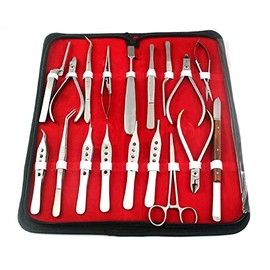 Precise Canda - Assorted Set of 18 PCS Dental Instruments Set of Pliers, Tweezers, Needle Holders, Cutters and Scissors