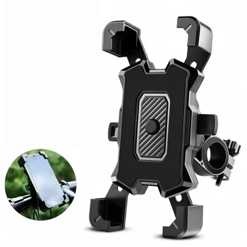 360° Adjustable Motorcycle & Bicycle Phone Mount – Anti-Slip Shockproof