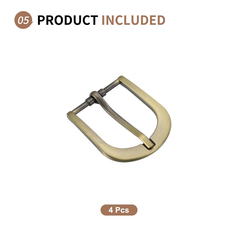 SUIKIHUM 4 Pack Metal Roller Buckles, 0.6" Adjustable Roller Buckle