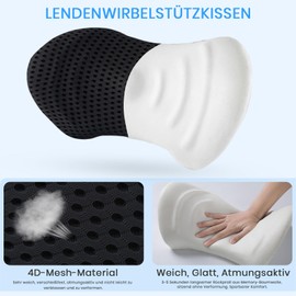 Aipwerer Lumbar Cushion Back, Lumbar Support Cushion, Office Chair/Car Seat