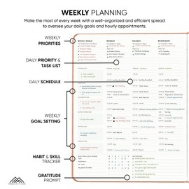 Hourly Planner & Appointment Book - 2024 Planner with Daily Tasks & 30 Minute Time Slots - 8.5" x 11" - Black - Productivity Store