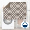 S&T INC. Dish Drying Mats, Polyester, Taupe Trellis, 18" x