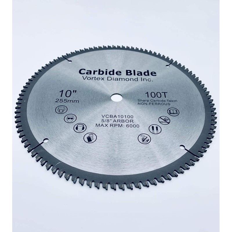 VORTEX DIAMOND 10 Inch 100 Teeth Aluminum Non-Ferrous Metal Circular