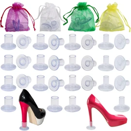 28 PCS Heel Protectors for Grass, 4 Sizes Heel Covers for High Heel Shoes, Clear Stiletto Heel Caps for Walking on Uneven Floor and Grass (XS,S,M,L)
