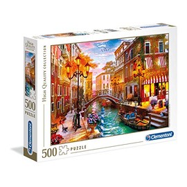 Clementoni Collection Puzzle-Sunse Over Venice-500 Pieces, Multicoloured, 35063