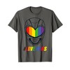 Power Rangers Rainbow Helmet and Text Love Wins T-Shirt