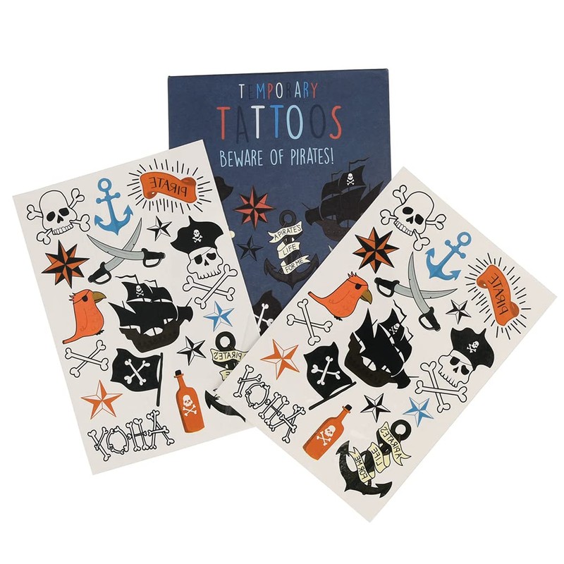Beware of the Pirates Temporary tattoos (2 Sheets)