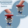 Red Mushroom Head Momentary Push Button Switch (16mm)