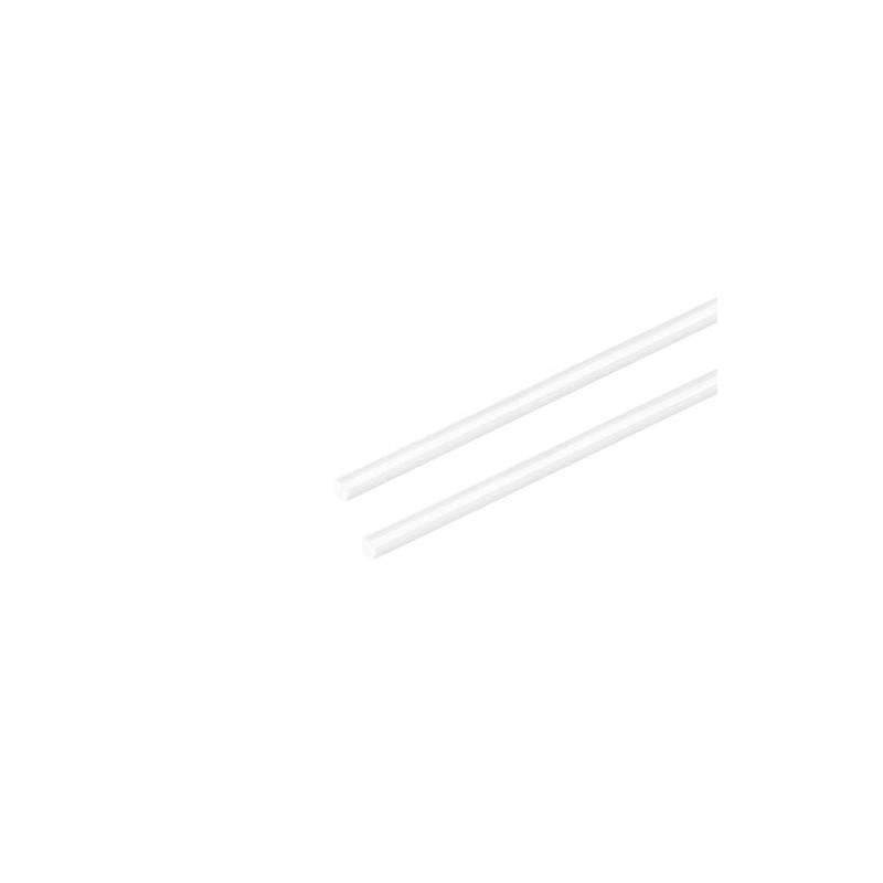 sourcing map 2pcs ABS Plastic Square Bars Rod 3mm×3mm×10inch for