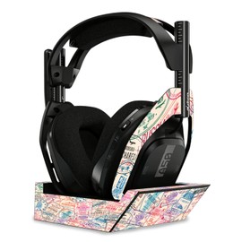MightySkins Glossy Glitter Skin Compatible with Astro A50 Wireless Headphones + Base Station (Gen 4) - Ive Been Everywhere | Protective, Durable High-Gloss Glitter Finish | Easy to Apply