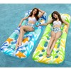 Jasonwell Inflatable Pool Float Lounge - 2 Pack Floaties Rafts