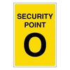 V Safety Security Point O 100 x 150 mm -