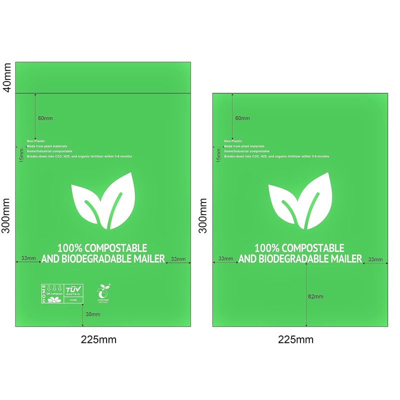 Eco Mailing Bags 9x12 (225x300mm) A4/C4 | Pack of 10/20/50/100