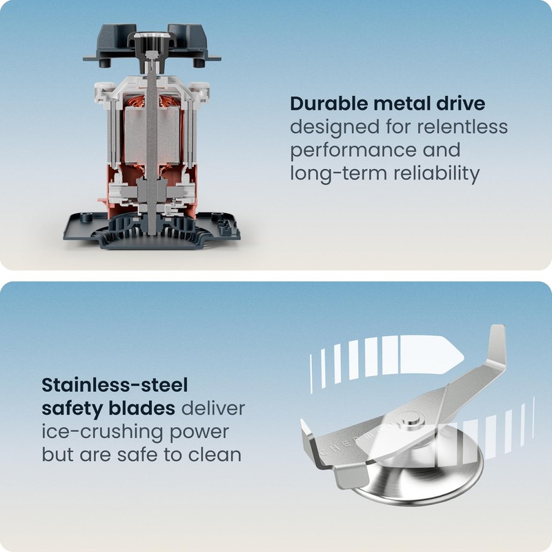 Chefman Obliterator 48 oz Countertop Blender for Smoothies, 1380W Motor