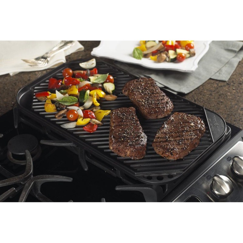 Nordic Ware 2-Burner Reversible Grill Griddle, 20 by 10-3/4 Inch