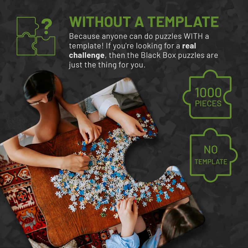 Misu Games Black Box Puzzle Without Template, Jigsaw Puzzles for