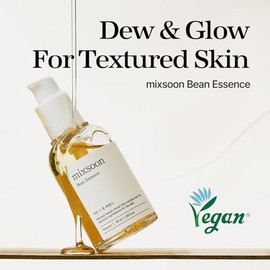 mixsoon Esencia de Frijol - Exfoliante, Hidratante, Extracto de Frijol Fermentado, Fórmula Suave para Piel Lisa 30ml / 1.01 fl.oz. Cuidado de la Piel de Vidrio Coreano