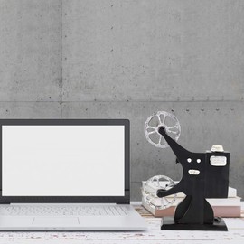 Vintage Resin Movie Film Projector Model Figurine Figure Props for Home Office Shop Cinema Desktop Decor Crafts Ornament Gift