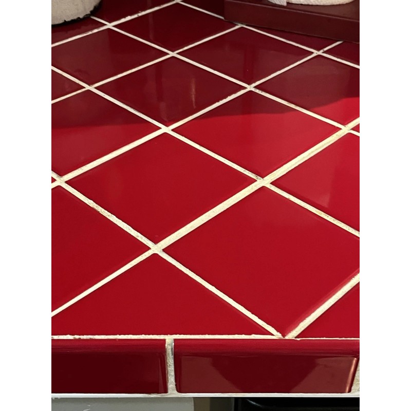Candy Apple Red Vintage Candy Apple Red Ceramic Tile 4.25