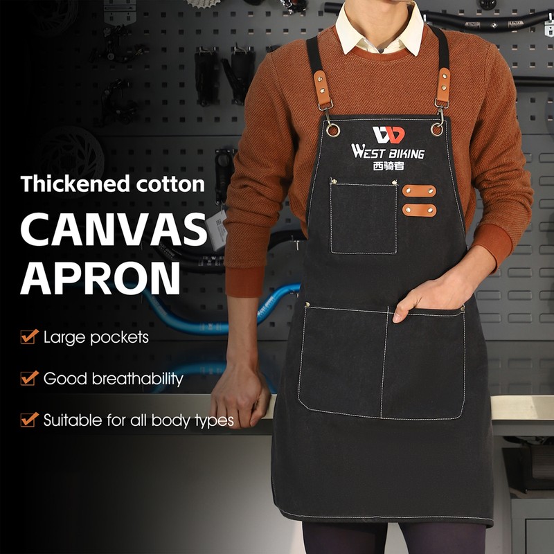Thickened Canvas Apron Bike Maintenance and Repairing Apron Carpentry Craftsman