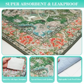Thicken Washable Pee Pads for Dogs, Waterproof Reusable Pee Pads for Dogs，54"x72" Super Absorbent Leakproof Dog Pads, Non-Slip Potty Pads for Floor, Crate, Couch, Whelping Pads Pet Supplies