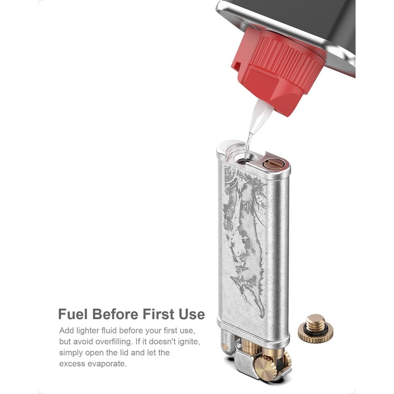 VVAY Vintage Lighter, Classic Mental Trench Flip Lighter, Unique for