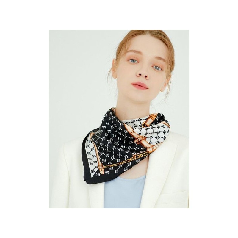 Daks (신세계센텀점)SILK100% 블랙 실크 스퀘어 스카프 DCSC2F021 (Sinsaege Centum City)