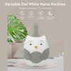 Portable Owl White Noise Machine Baby Soother with 10 Light