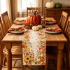 Fall Table Runner 13×72 in with Fall Decor Pumpkin, Sunflower&Leaf
