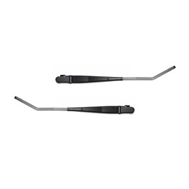 KarParts360 For Jeep Wrangler TJ 1997-2006 Wiper Arm Front Driver And Passenger Side | Pair | Black | Replacement For 55155658