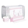 BabyBaby Set Edredón Para Cuna Cama Corral Safari Rosa