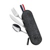 Cilio Viaggio Outdoor Cutlery Set Camping Cutlery with Black Felt