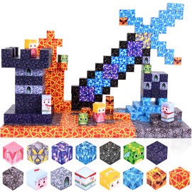 YIHANG 100 PCS Magnetic Blocks, Build Magnet Dark Castle & Sword, Magnetic Toys Christmas Birthday Gifts for Montessori Toddler, STEM Sensory Toys for 3+ Year Old Boys & Girls