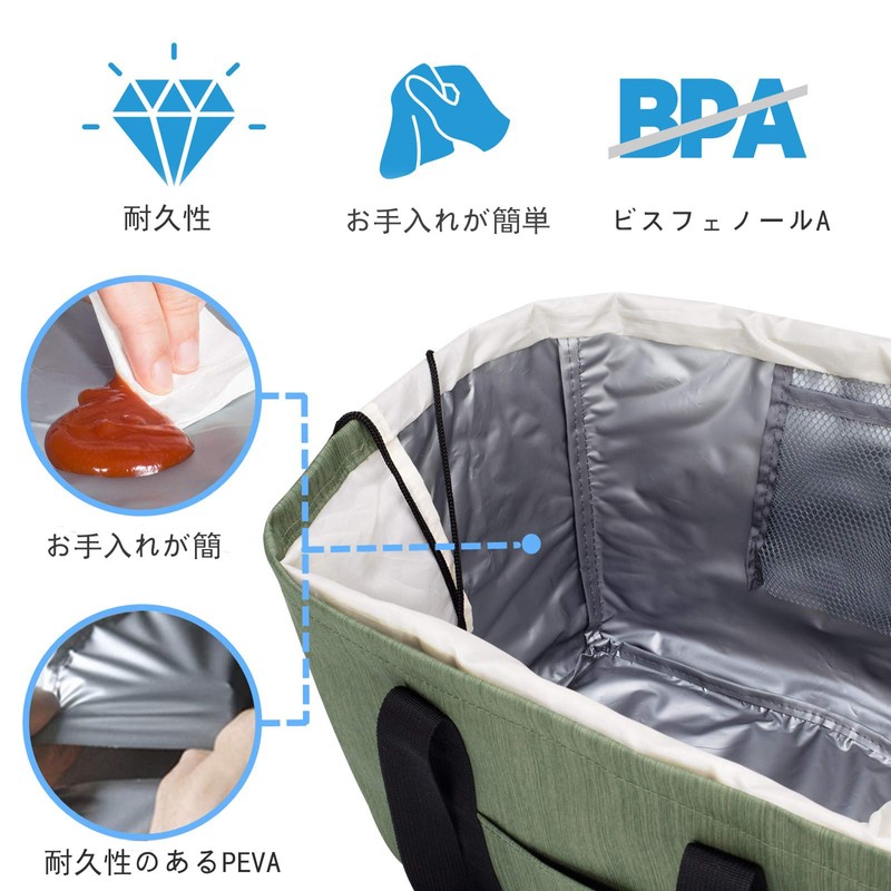 LHZK Eco Bag, Foldable, Large Capacity, Shopping Bag, Cooler Bag,