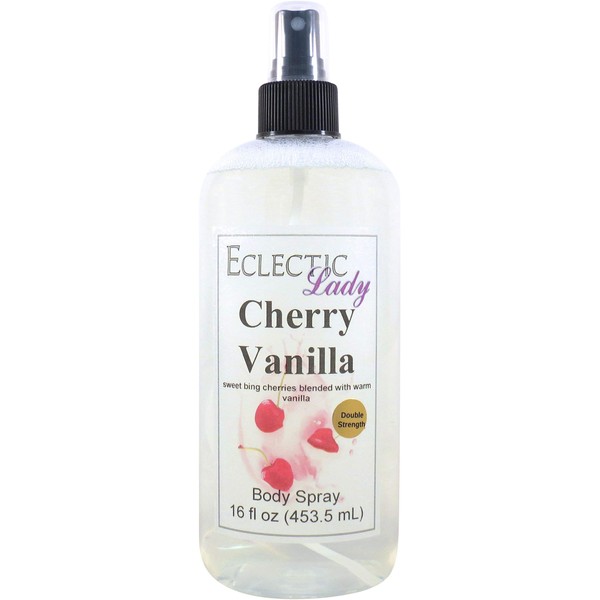 Cherry Vanilla Body Spray (Double Strength), 16 ounces