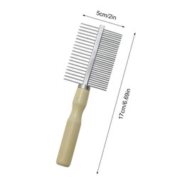 Wooden Handle Grooming Comb for Dogs Cats Pet（Double-Sided）