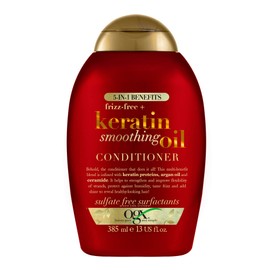 OGX Anti Frizz Keratin Smoothing Oil 5 in 1 Sulfate Free Hair Conditioner, 385ml