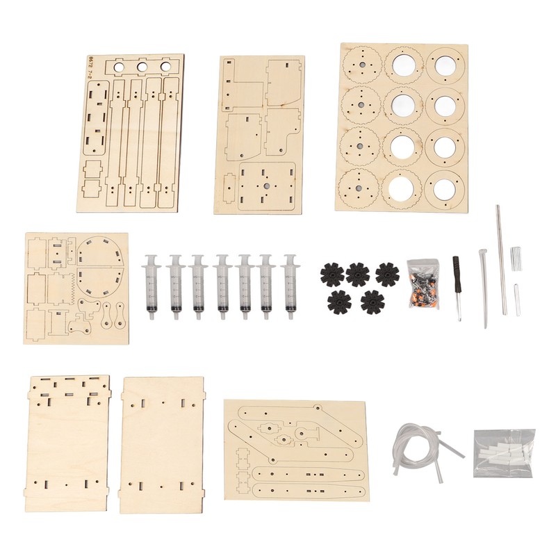 Wooden Hydraulic Excavator DIY Manual Detachable Educational Stimulation Hydraulic Excavator