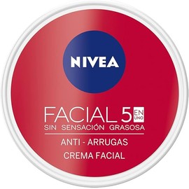 NIVEA Crema Facial Hidratante Antiedad 5 En 1 Cuidado Anti Arrugas (200 ml), crema reafirmante de sensación ligera y rápida absorción 24 horas de humectación sin sensación grasosa con antioxidantes
