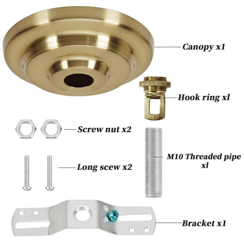 Heavy Duty Light Fixture Canopy Kit, 5.3 Inches Diameter &