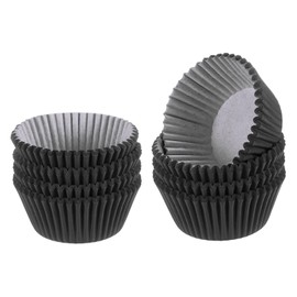 HARFINGTON 200 Count Cupcake Liners Black Cupcake Cups Standard Size Muffins Liners Papers Baking Cups Wrappers Greaseproof for Party Wedding Birthday