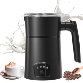 Siluowna Milk Frother, Electric Milk Frother and Steamer, Frother for Coffee, Automatic 4-in-1 Cold Foam Maker, Milk Steamer mixer and Foam machine With Temperature Control,11.8oz/350ml Capacity