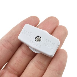 Hahiyo 3A 125V Inline Rotary Cord Switch Adjustable Rotary Double Pole Control Switches Compact Wiring Design Easy Install 1 PCS for Kitchen Lights Bedroom Table Lamp Light Gauge Wire