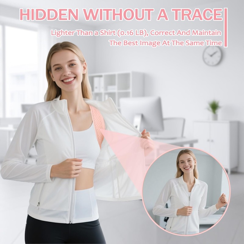 HVRCRK Back Brace Posture Corrector for Women - Thin &