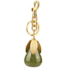ZACAGO Pear Bag Charm for Women Keychain, Purse Accessory with Cute Fruit Design, Handbag Decoration and Key Chain Resin Gold Red Pear